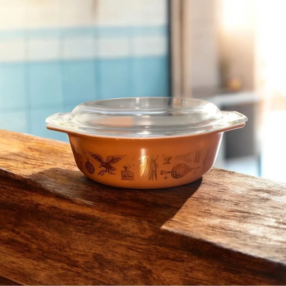 Pyrex Early American 045 Oval Casserole Dish